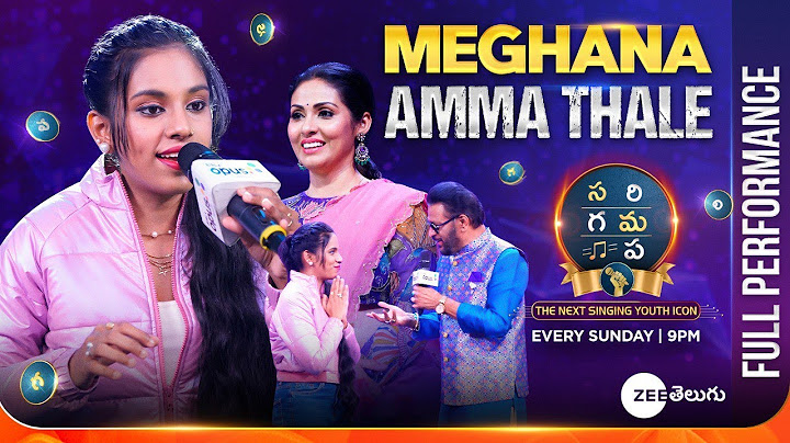 Meghana Amma Thale Full Performance | SAREGAMAPA - THE NEXT SINGING YOUTH ICON | Sun @ 9PM