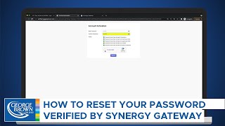 How To Reset Your Password | Verified by Synergy Gateway