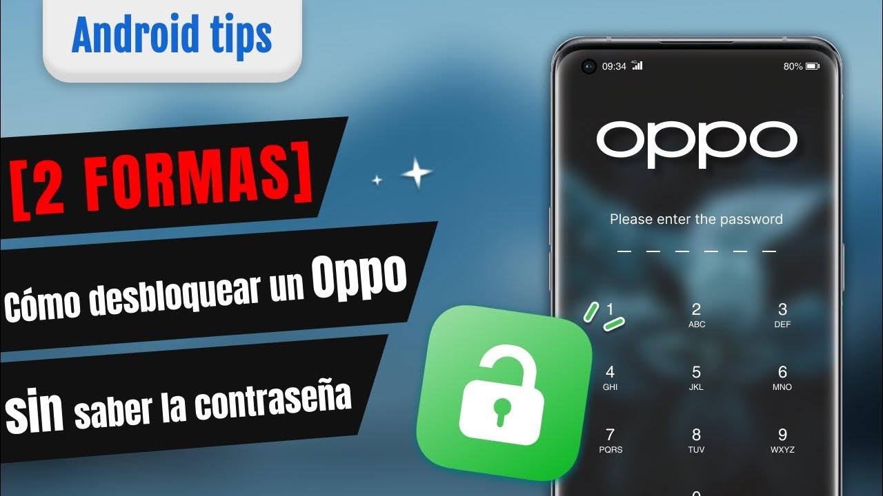 [2 Formas] Cómo desbloquear un móvil Oppo sin saber la contraseña YouTube
