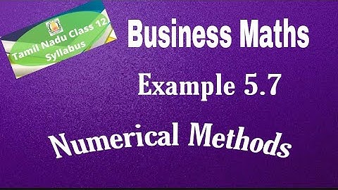 12th Business Maths Example 5.7