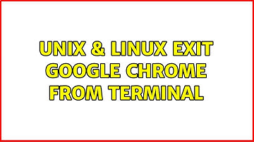 Unix & Linux: Exit Google Chrome from terminal (5 Solutions!!)