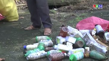 Đức Huệ thu gom vỏ chai bao bì thuốc Bảo vệ thực vật