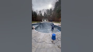 COLD WEATHER POOL LINER INSTALL #pool #swimmingpool #liner #shorts
