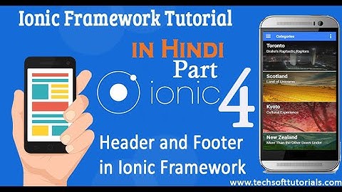 Header and Footer Components in Ionic Framework in Hindi & Urdu Part-4