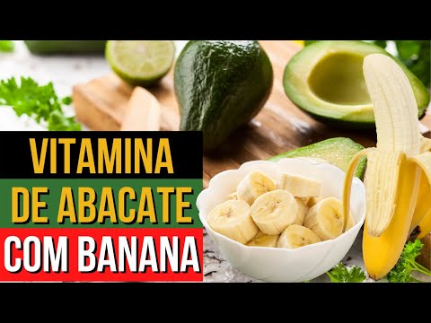 Vitamina de Abacate com Banana. Batida de Abacate como fazer