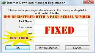 IDM registered with fake serial - FIXED