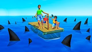 TRY TO SURVIVE ON A RAFT TOGETHER! - Raft #1
