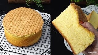 كيكة اسفنجية قطنية أخف من الريشة بدون محسن ولافصل بيض بكوب دقيق فقط Sponge Cake ??