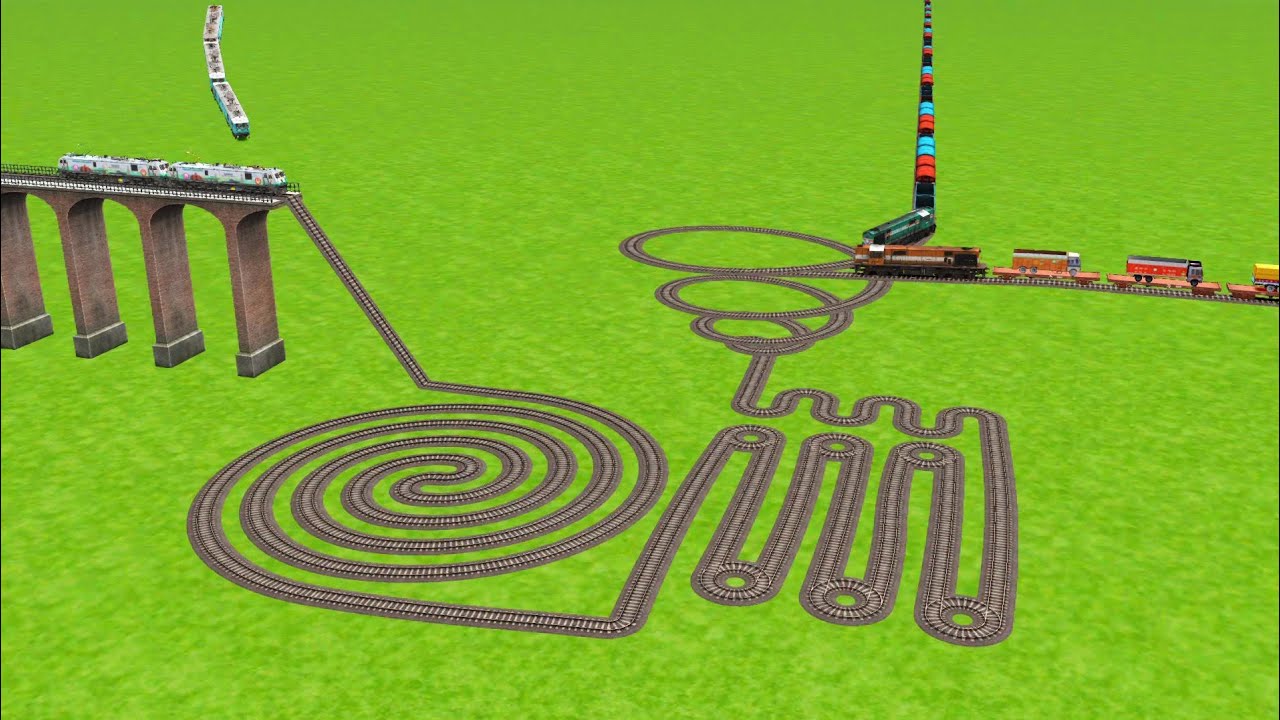 MOST DANGEROUS CIRCLES SNAKE 🐍 TRACKS ZIG ZAG TRACKS 😱train wold4