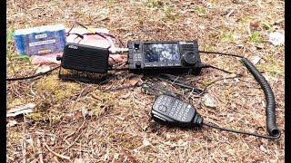 Трансивер Xiegu 6100, первые походные QSO на 14 МГц.