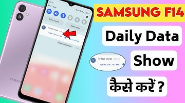 Samsung F14 Daily data use settings | How to check daily data use in samsung F14