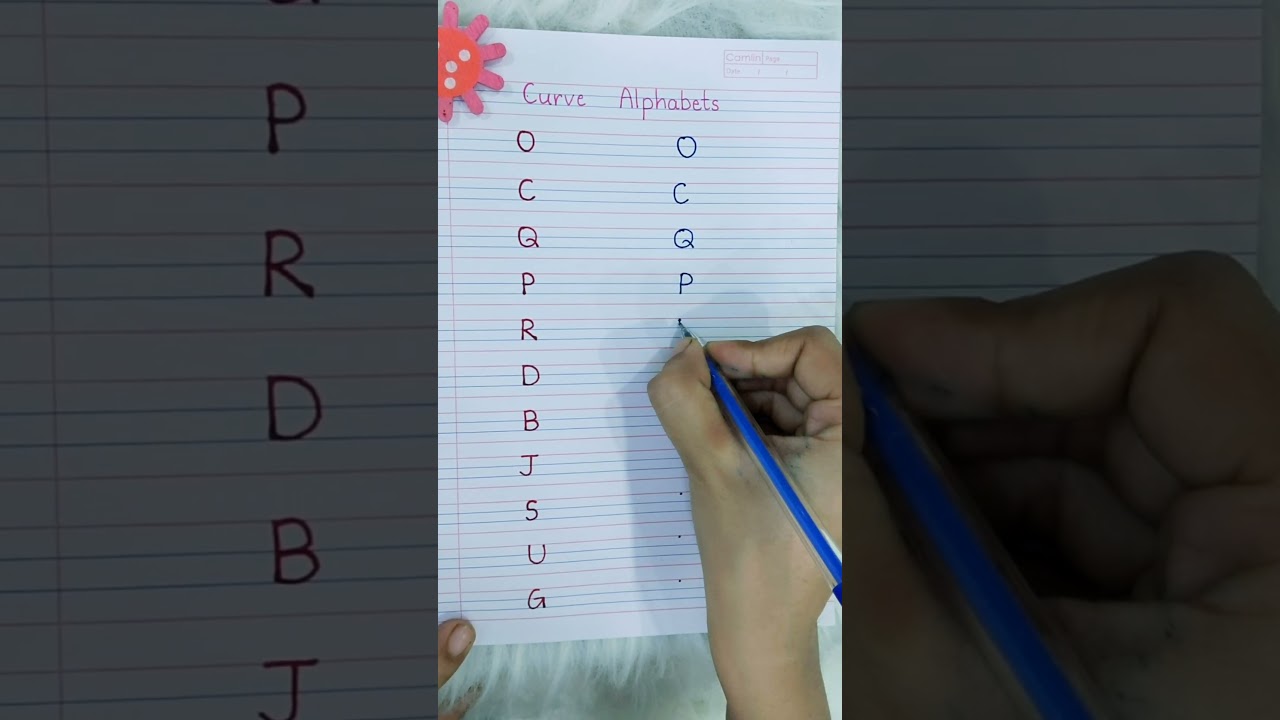 After standing/sleeping and slanting line alphabets here comes curve alphabets.. 