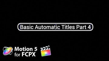 Motion 5 Tutorial: Basic Automatic Titles Part 4: The Custom Mix Function of Link Behaviours