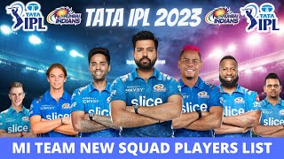 MI New Squad 2023 | Mumbai Indians Team Players List IPL 2023 | Mumbai Team 2023