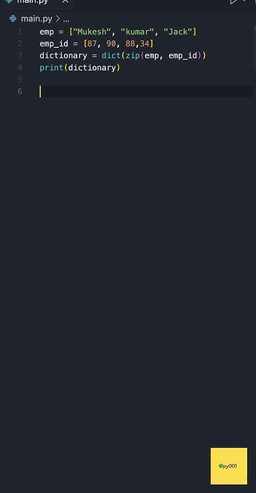 How to combine two lists into a dictionary ?? #py001 #coding # ...