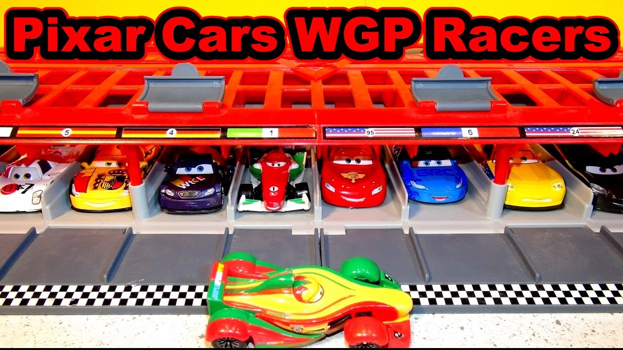 Pixar Cars World Grand Prix Racers With The Race Cars Launcher With Lightning Mcqueen And Rip Youtube