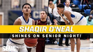 Shaqir O'Neal SHINES on Senior Night with SHAQ court side‼️