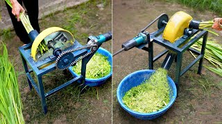 DIY chaff cutter from pot cap | Homemade chaff cutter | DIY