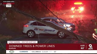 Storm damage: Fallen trees, power lines down and road closures