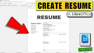 How to Make Resume Using Libre Office Writer
