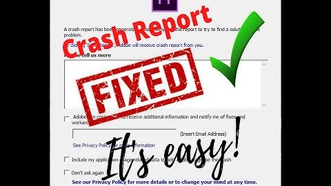 How to fix Adobe Premiere Pro Crash Report in (2020) Takes 10 Seconds