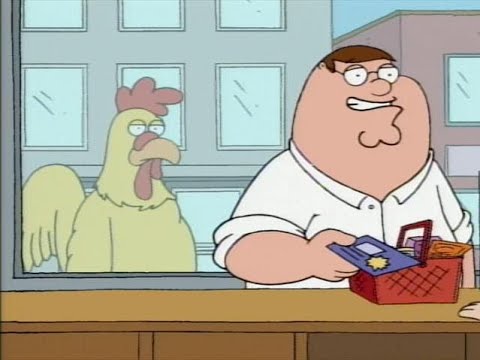 Family Guy -  The first fight between Peter and the giant chicken