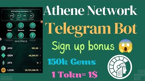 Athene Network Telegram Mining Bot || Athene Network Mining Bot Signup Bouns 150K 💎 free join now