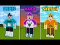 DENIS vs ALEX vs SKETCH - ROBLOX CHARACTERS in Minecraft! (The Pals)