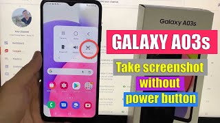 Samsung Galaxy A03s: Take screenshot without power button