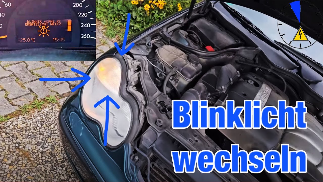 Golf 4 ölstand Prüfen Geht Nicht Aus Blinker Licht wechseln W203 C klasse Mercedes blinking light - YouTube
