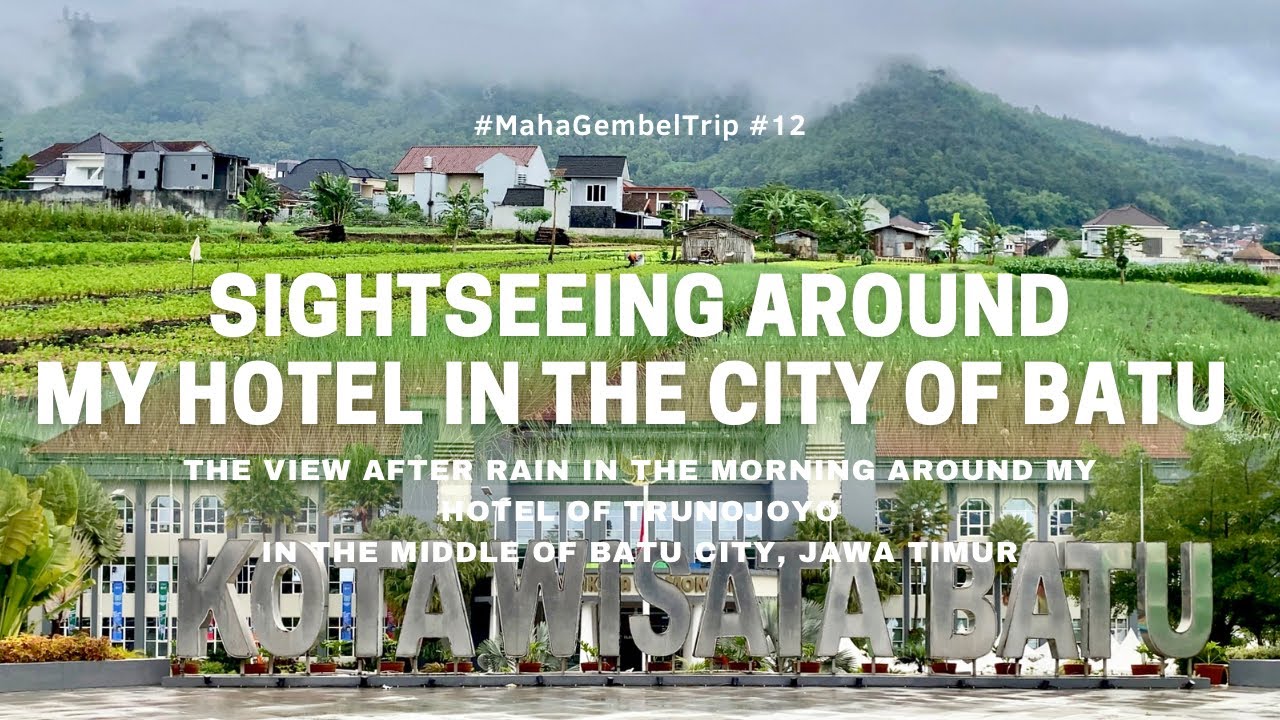 [4K] Walking Tour in Batu — After Rain in The Morning Around My Hotel, Trunojoyo
