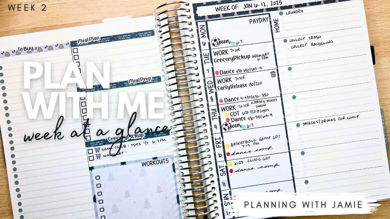WEEK AT A GLANCE PLAN WITH ME | ERIN CONDREN DAILY DUO | DAILY DUO PLAN ...