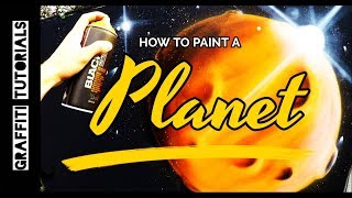Space Painting with Spray Paint (Planets)  | Graffiti Tutorial