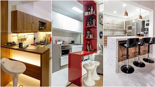 كتالوج ديكور بار مطبخ 2024 | تصميمات مطابخ امريكي بار مفتوحة على الريسبشن | Open Kitchen Design