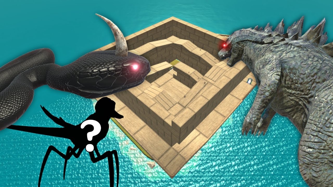 Dinosaurs Escape from Black Titanoboa Black - Animal Revolt Battle Simulator