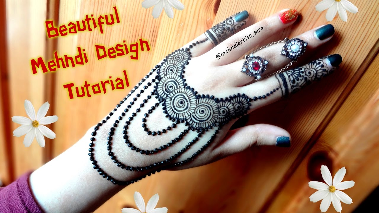 How to apply easy simple jewellery style henna mehndi ...