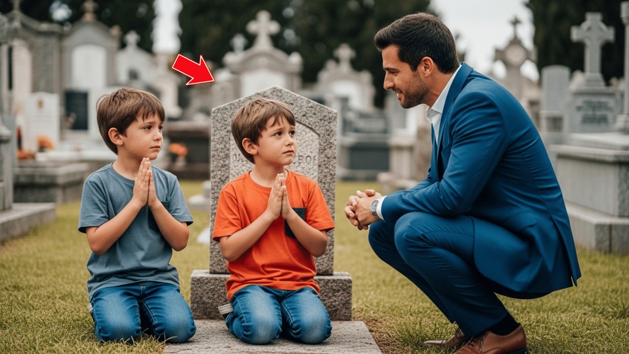 NO CEMITÉRIO, MILIONÁRIO DESCOBRE DOIS IRMÃOS GÊMEOS SOZINHOS E TOMA UMA DECISÃO QUE MUDA TUDO