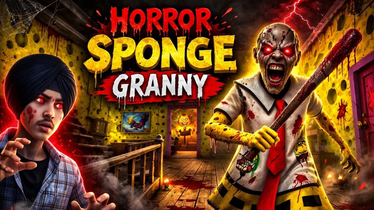 Horror Sponge Granny | Speed Run Escape | Main Door Escape