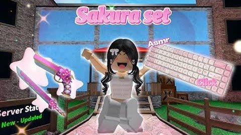 Playing MM2 with SAKURA SET - {Keyboard asmr}