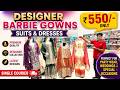 Designer Partywear ₹ 550/- Pakistani Suits Barbie Gowns Readymade Gharara Palazzo Dresses