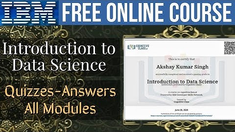 IBM Free Certificate Course | Introduction to Data Science | Quizzes-Answers | Cognitive Class🙂☺️😊