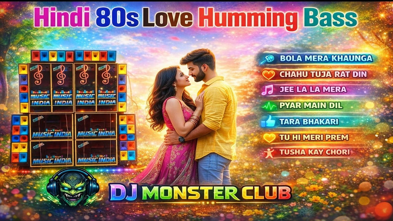 Hindi 80s Love Humming Bass Remix 💖 | Old Romantic Hits | DJ MONSTER CLUB