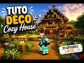 Tuto Déco Minecraft - Cozy House ! #minecraft #minecrafttips  [Easy Home Upgrade]
