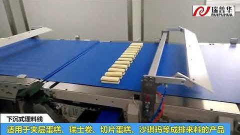 Full Automatic Layer Cake/Swiss Roll Production Line Running in RUIPUHUA customer小瑞士卷
