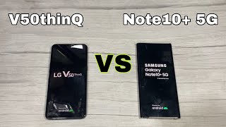 LG V50 thinQ vs Samsung Note10+ 5G. Speed test (4k)