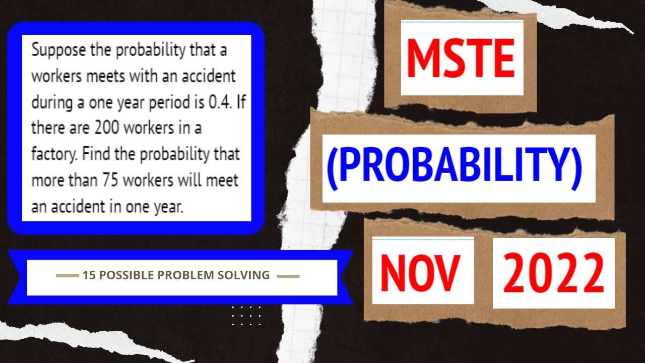 Nov 2022 l MSTE Probability l 15 Possible Problems #boardexam2022 # ...