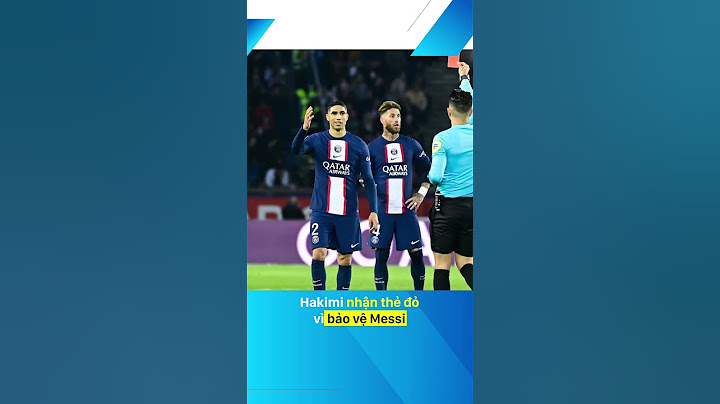 Hakimi nhận thẻ đỏ vì bảo vệ Messi #shorts