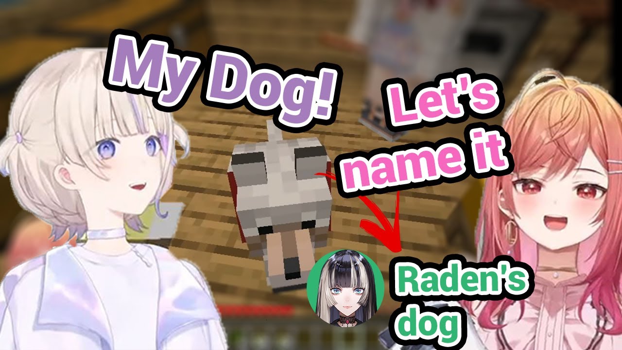 Hajime just Claim Raden's Dog and then name it with Ririka in Minecraft!!