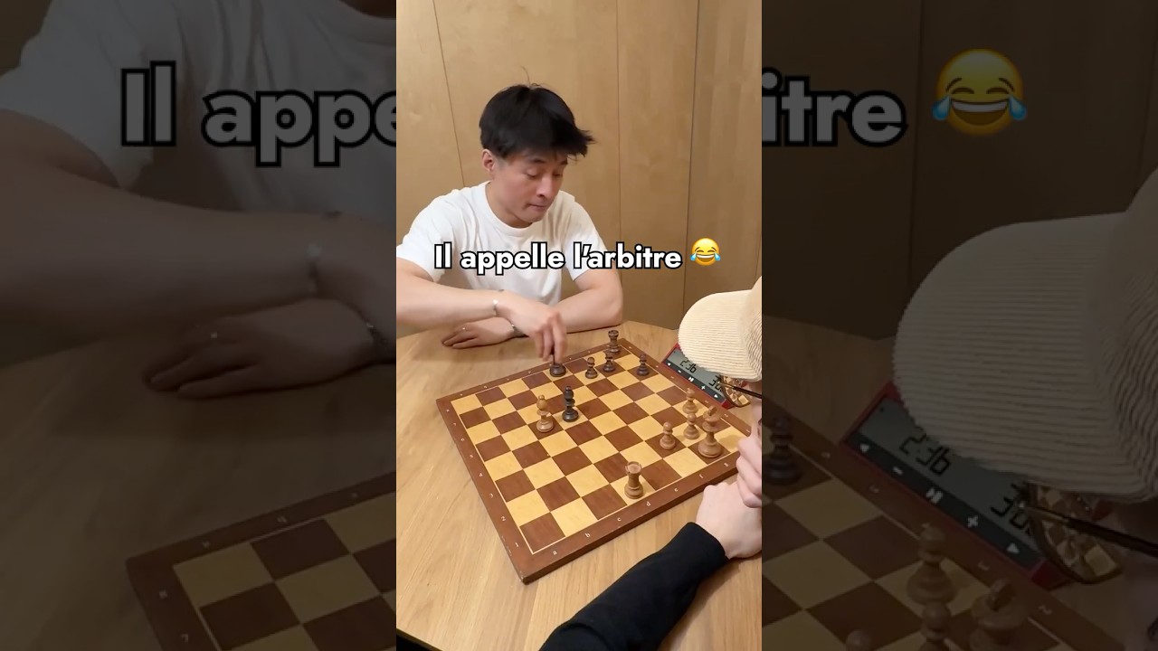 Il appelle l’arbitre contre ce débutant aux échecs 😂