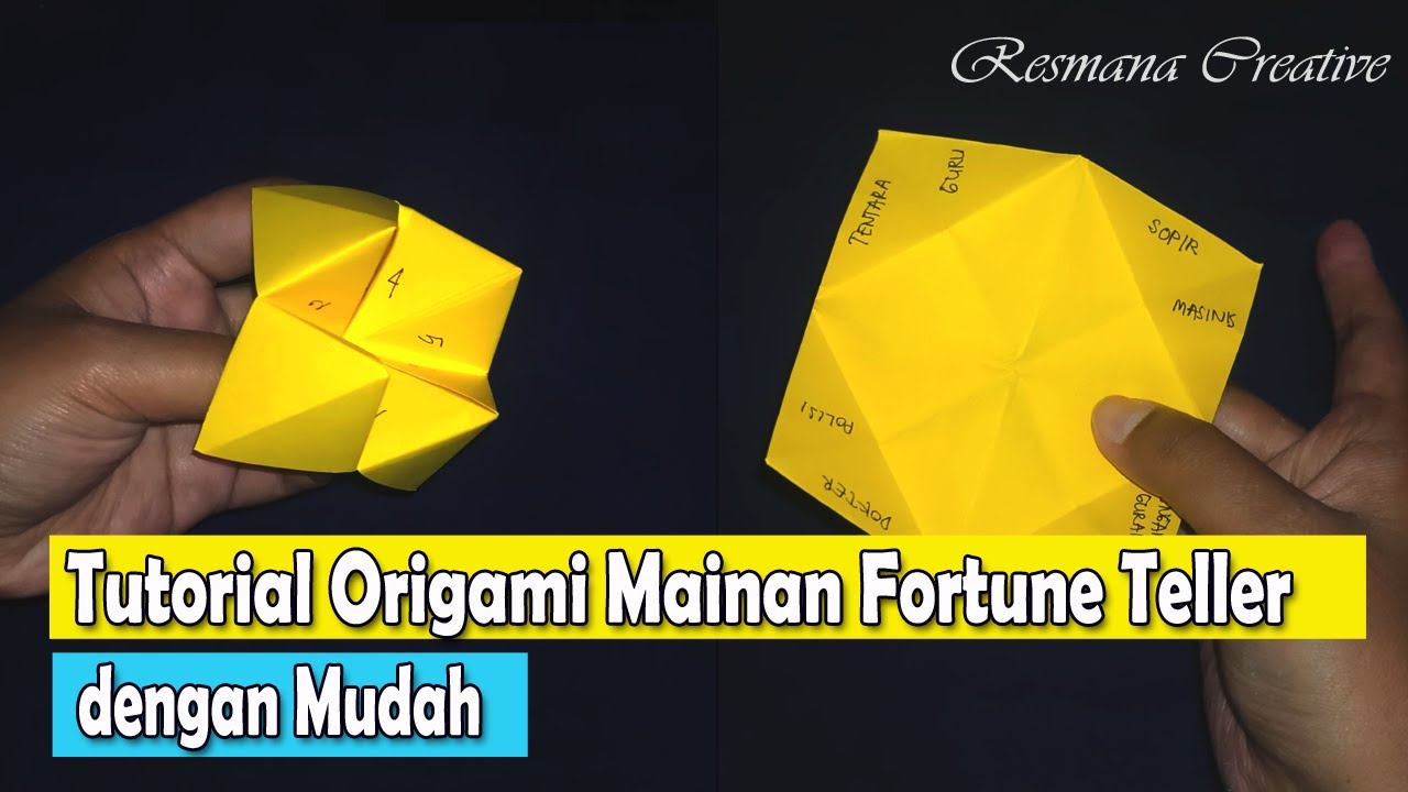  CARA  MEMBUAT  MAINAN  DARI  KERTAS  ORIGAMI FORTUNE TELLER 